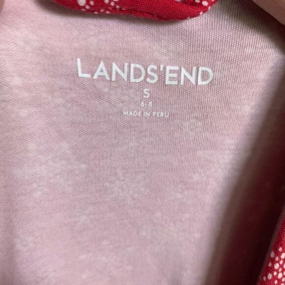 Land’s End red & white snowflake knit S travelcore dress - Picture 3 of 3